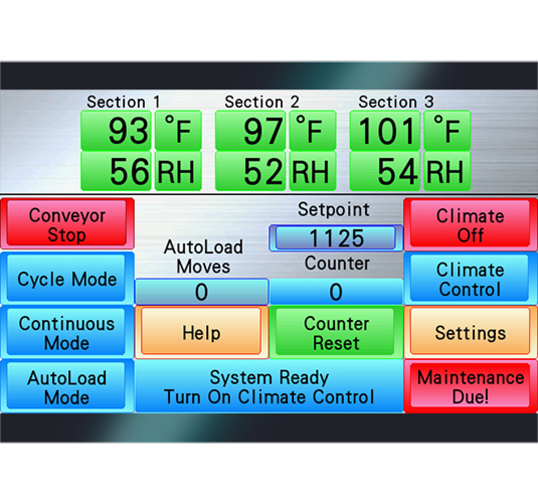 Belshaw TM touchscreen